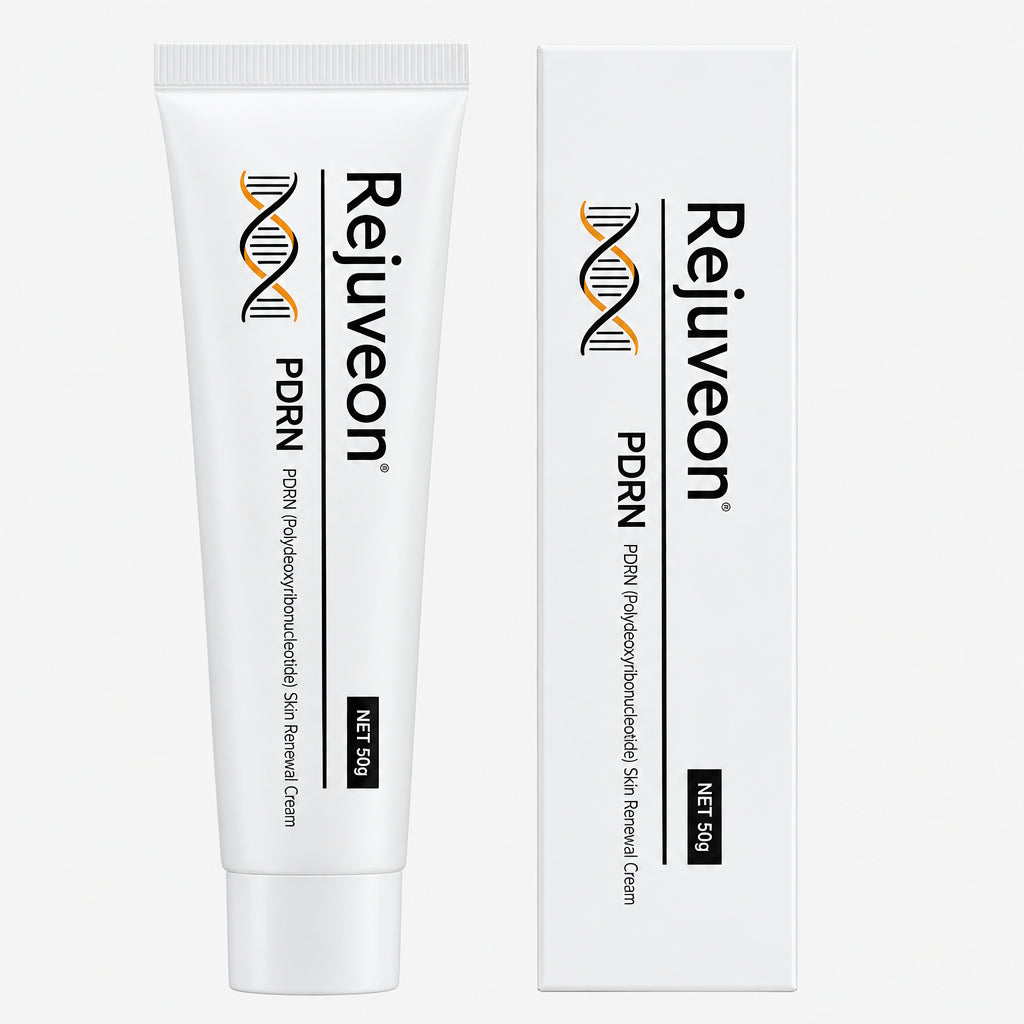 Rejuveon PDRN 1000ppm Cream - Advanced Renewal & Skin Firming Moisturizer tube with packaging.
