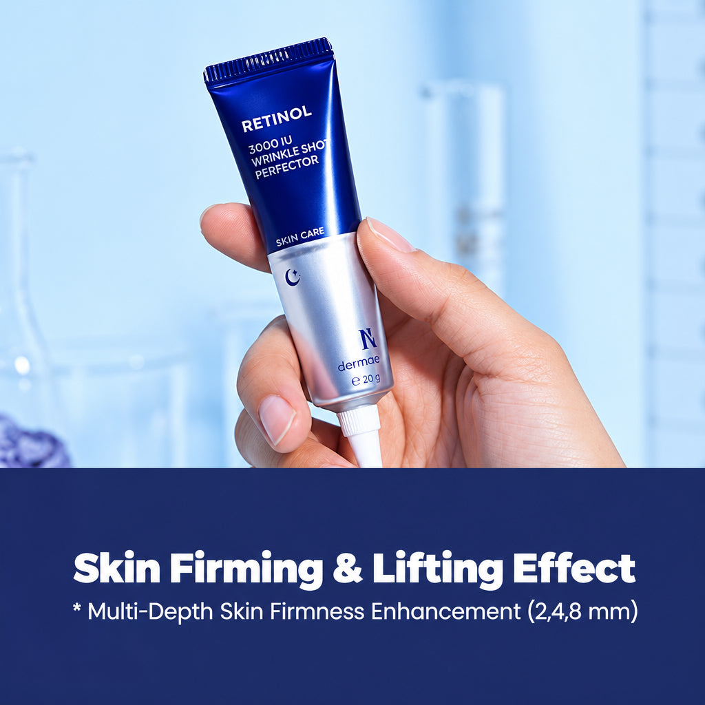Boncept Retinol 500IU Cream (50ml) - Gentle Daily Skin Firming & Nourishing Moisturizer in hand with skin benefits.