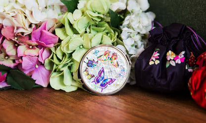Mother of All Pearl: Hand Butterfly Mirror