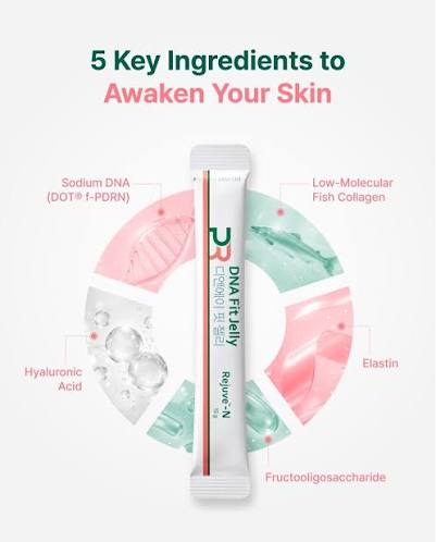 Rejuve-N DNA Fit Jelly, a viral K-beauty edible skincare supplement (1 box/ 14 sticks)