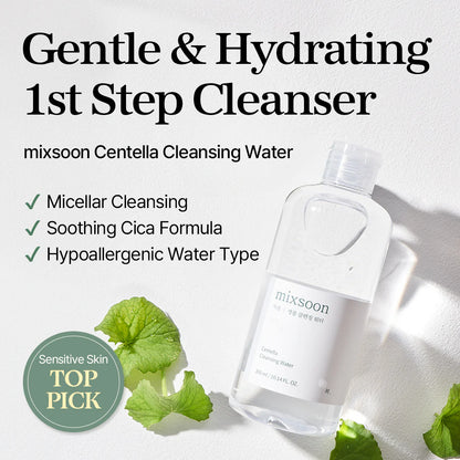 Mixsoon Centella Cleansing Water 300ml – Gentle Korean Micellar Cleanser