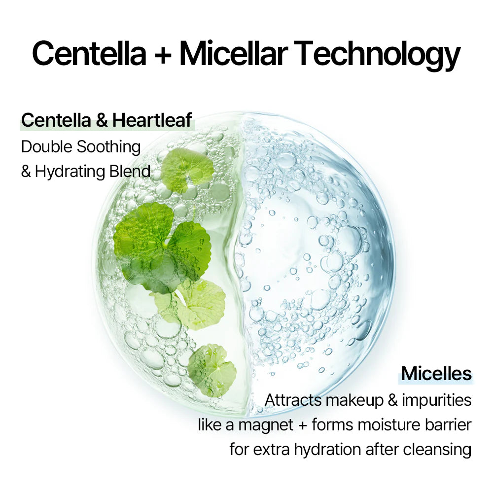 Mixsoon Centella Cleansing Water 300ml – Gentle Korean Micellar Cleanser