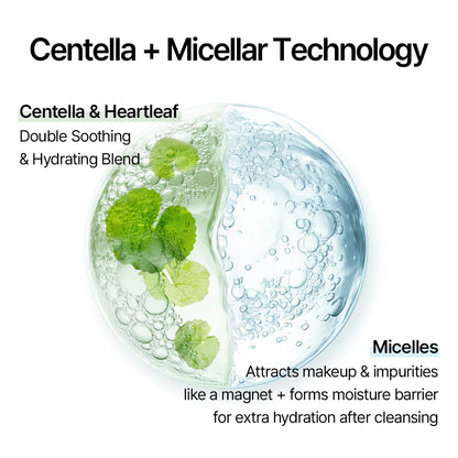 Mixsoon Centella Cleansing Water 300ml – Gentle Korean Micellar Cleanser