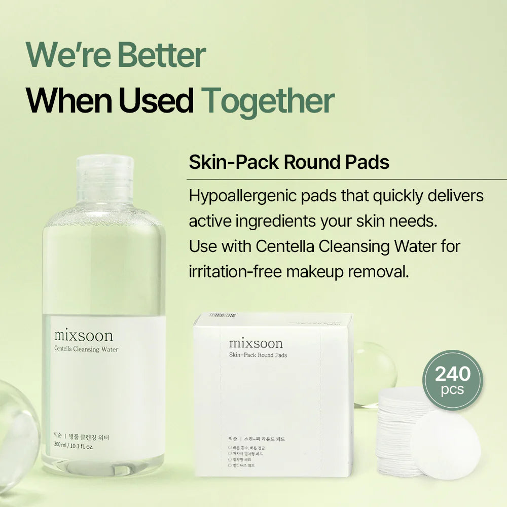 Mixsoon Centella Cleansing Water 300ml – Gentle Korean Micellar Cleanser