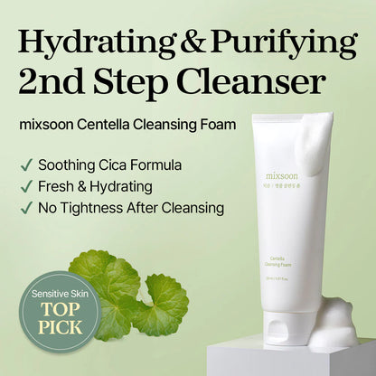 Mixsoon Centella Cleansing Foam 150ml – Gentle Korean Facial Cleanser